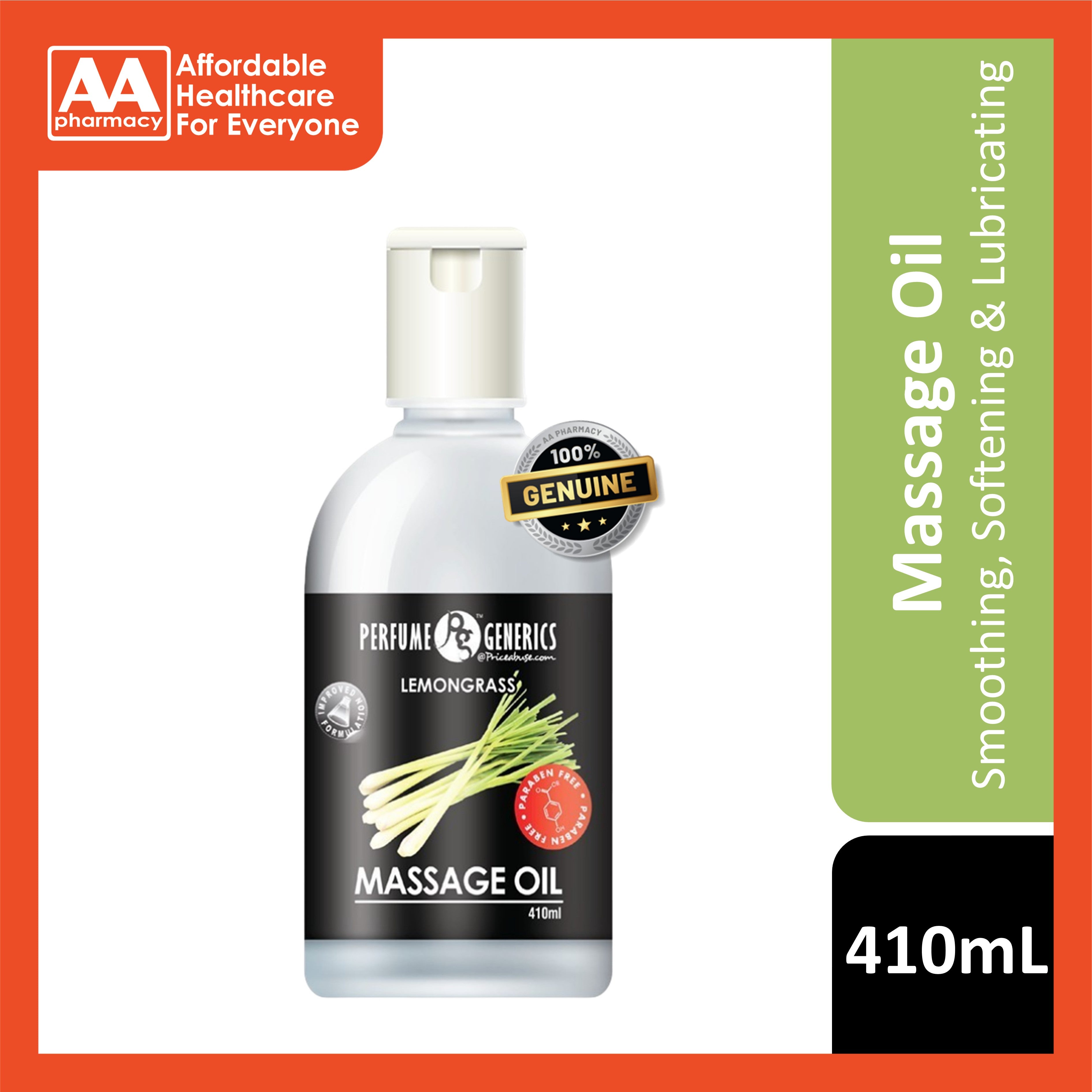 Perfume Generics Lemongrass Massage Oil 410mL - Main Image