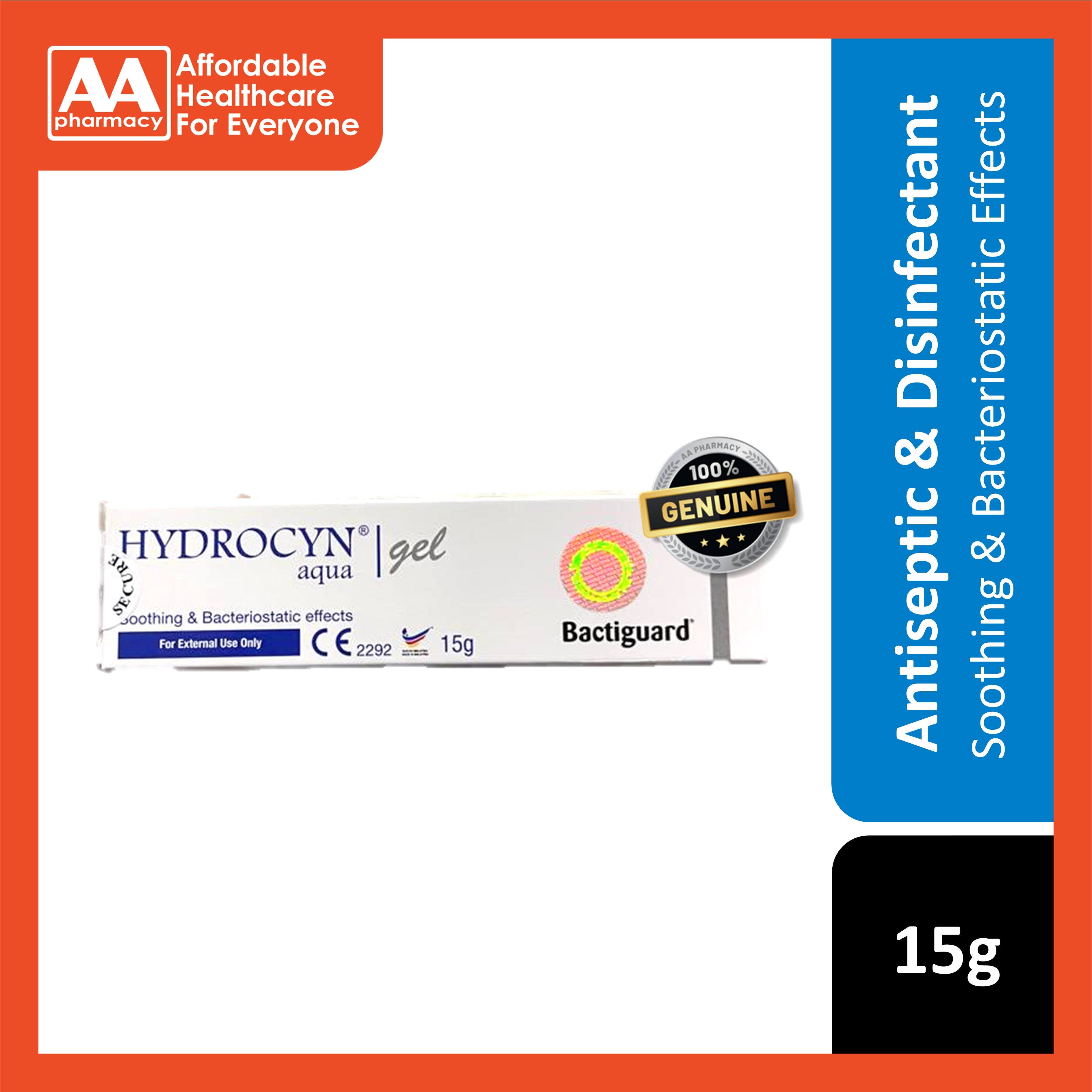 Hydrocyn Aqua Gel 15g (Soothing and Bacteriostatic Effects) AA Pharmacy Hydrocyn Aqua Gel 15g (Soothing and Bacteriostatic Effects) AA Pharmacy