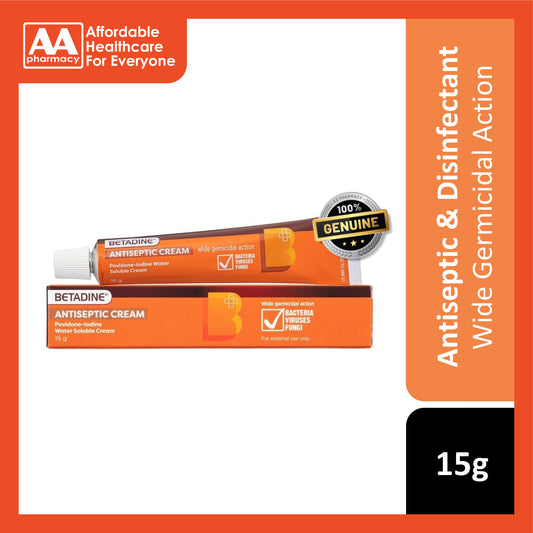 Betadine Antiseptic Cream 15g (Povidone-Iodine 5%)