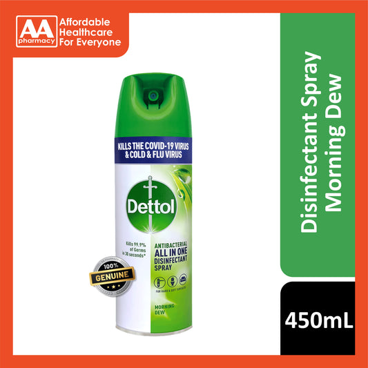 Dettol Antibacterial All in One Disinfectant Spray (Morning Dew) 450mL