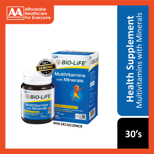 Bio-Life Multivitamins With Minerals Tablet 30's