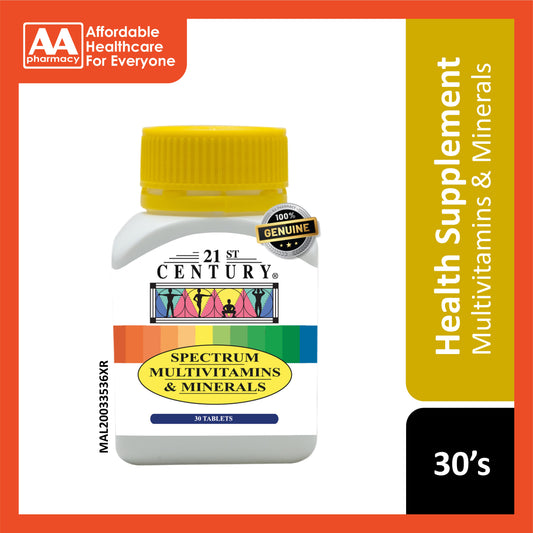 21st Century Spectrum Multivitamins & Minerals Tablet 30's