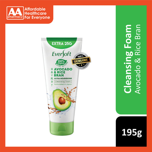 EverSoft Avocado & Rice Bran (Extra Nourishing) Cleansing Foam 195g