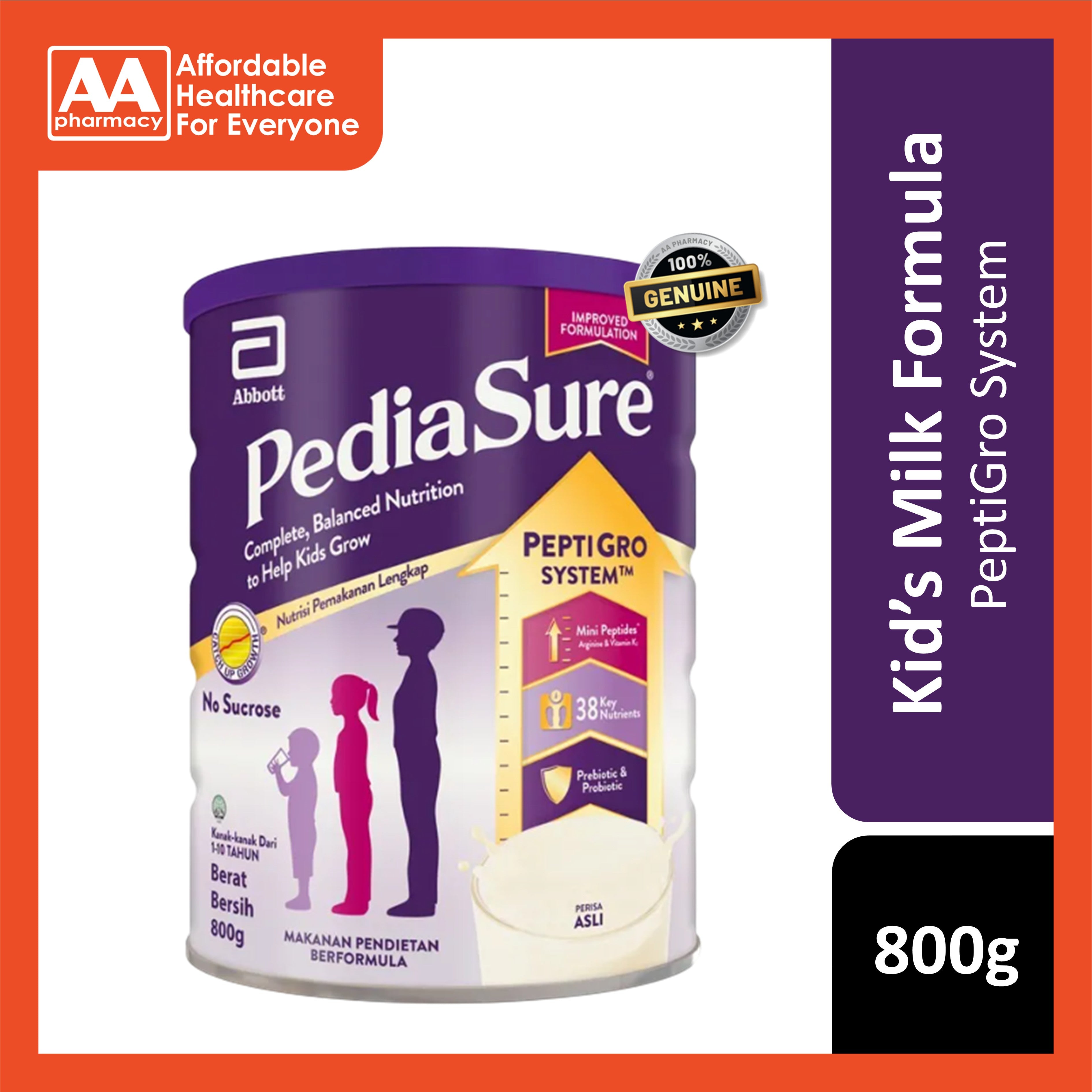 PediaSure Complete, Balanced Nutrition (Plain) 800g (For Children