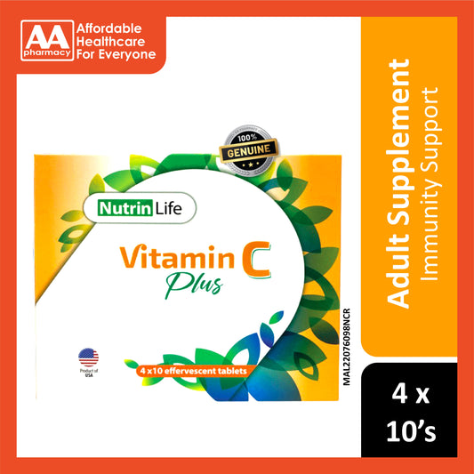 Nutrinlife Vitamin C Plus Effervescent Tablet 10's X4