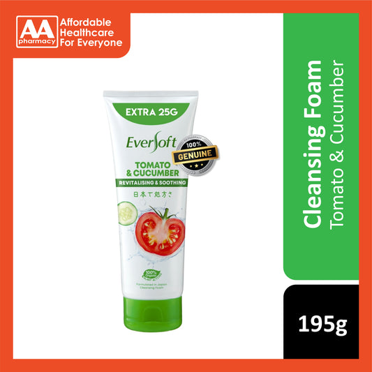 EverSoft Tomato & Cucumber (Revitalising & Soothing) Cleansing Foam 195g