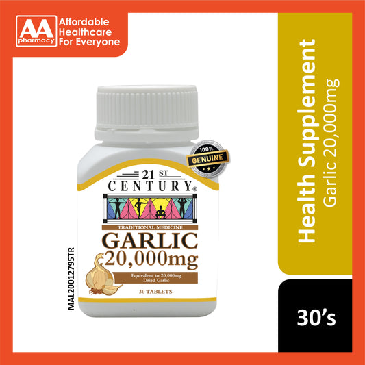 21st Century Garlic 20,000mg Tablet 30's