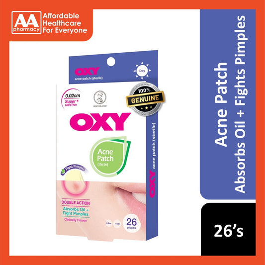 Oxy Anti-Bacterial Day Acne Patch Ultra Thin (0.02cm) 26's