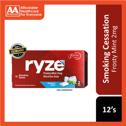 Ryze Frosty Mint 2mg Nicotine Gum 12's