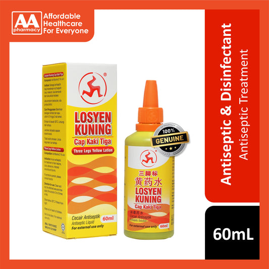 3 Legs Yellow Lotion Antiseptic Liquid 60mL (Dropper Packing)