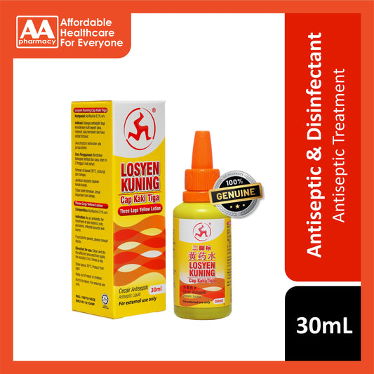 3 Legs Yellow Lotion Antiseptic Liquid 30mL (Dropper Packing)