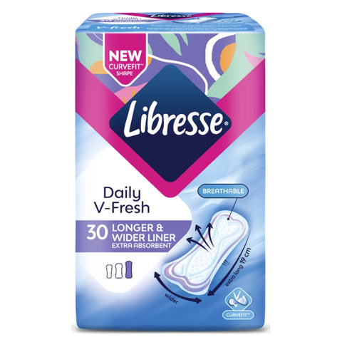 Libresse Daily V-Fresh Longer & Wider Panty Liner 30's