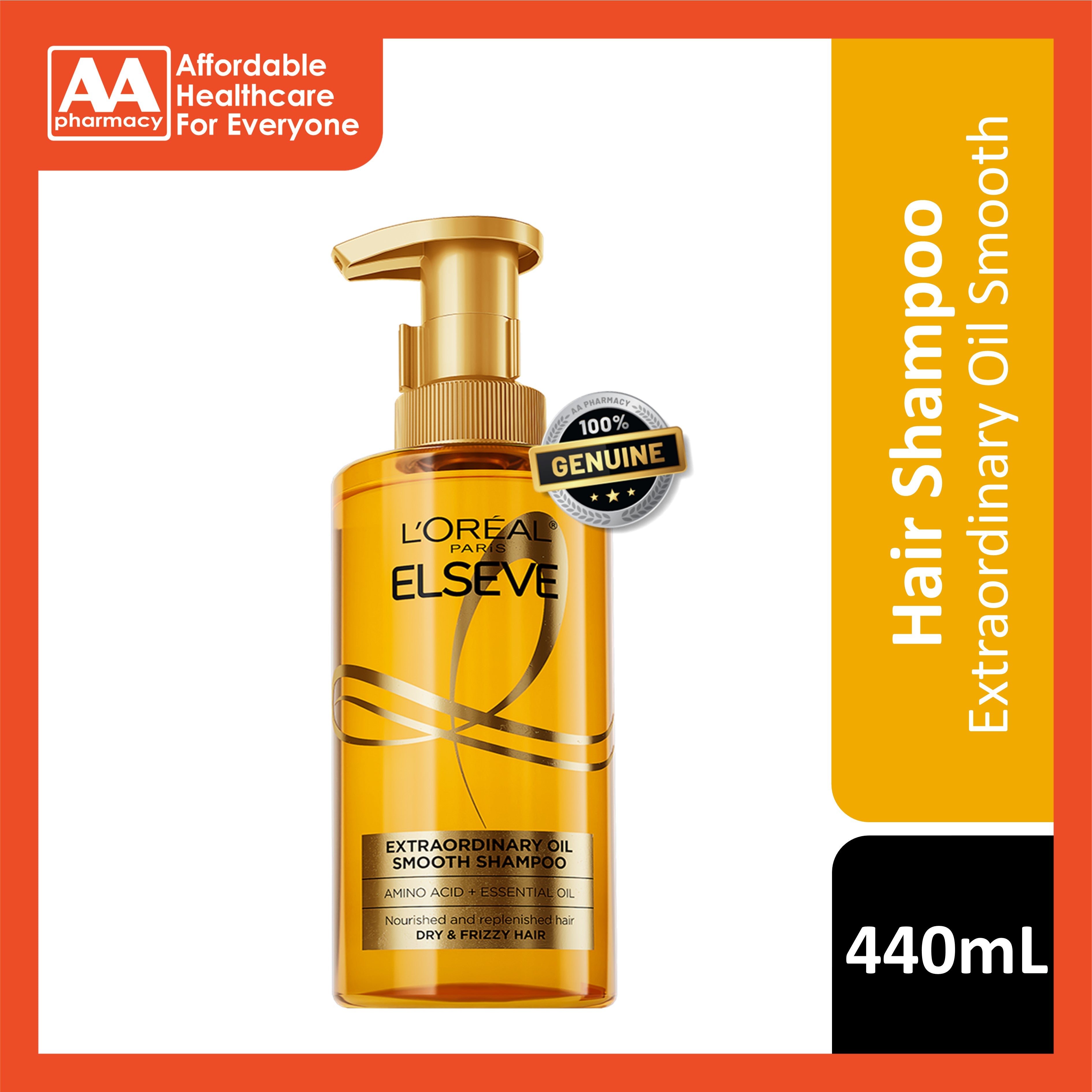 L'Oréal Paris Elseve Extraordinary Oil Smooth Shampoo 440mL – AA
