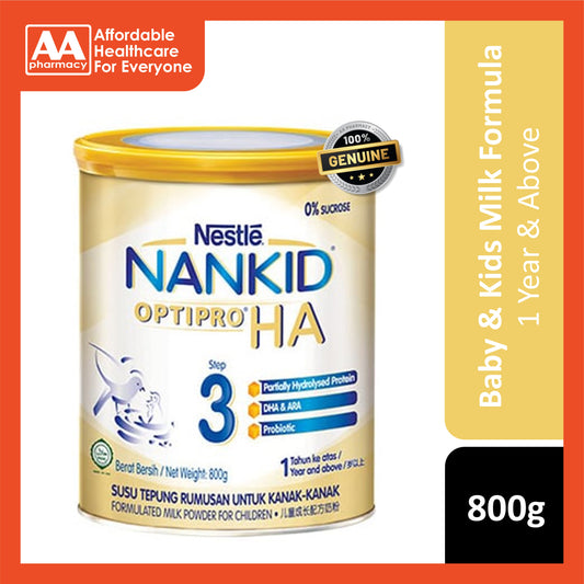 Nestlรฉ NANKID OptiPro HA Milk Powder Step 3 800g (For Children 1 Year and Above)