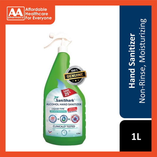 Sani Shark 75% Alcohol Hand Sanitizer (Liquid Type) Spray 1L
