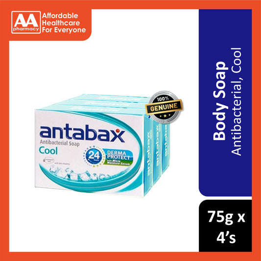 Antabax Antibacterial Bar Soap (Cool) 75gx4's