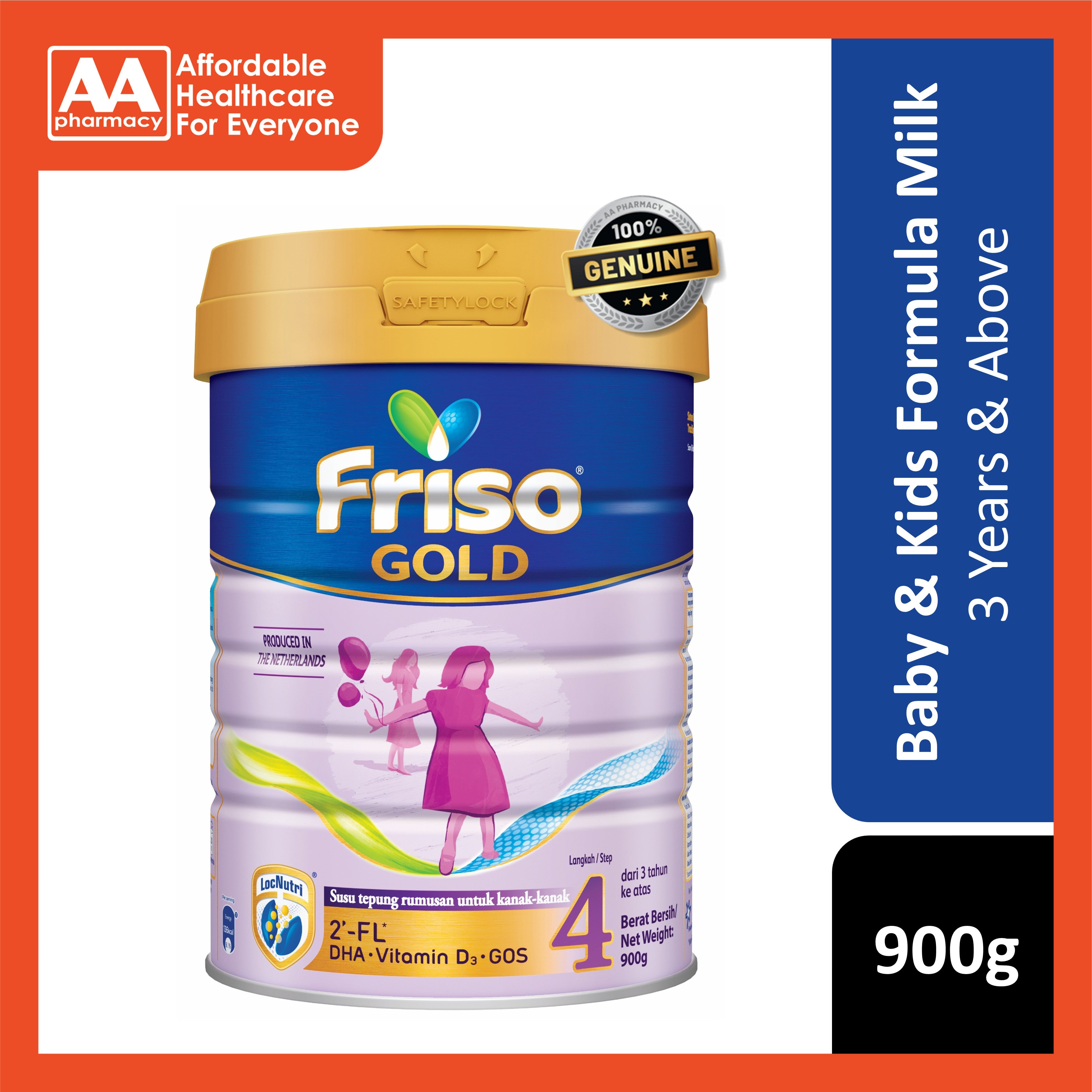Friso Gold Toddler's Nutrition Milk Formula Step 900g (For Children