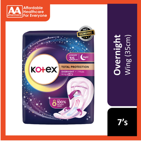 Kotex Total Protection Overnight Wing Pro Guard 35cm (7's/14's)