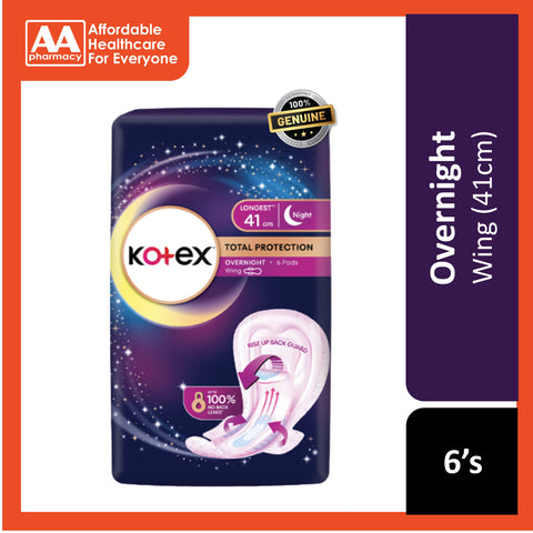 Kotex Total Protection Overnight Wing Pro Guard 41cm (6's/12's)