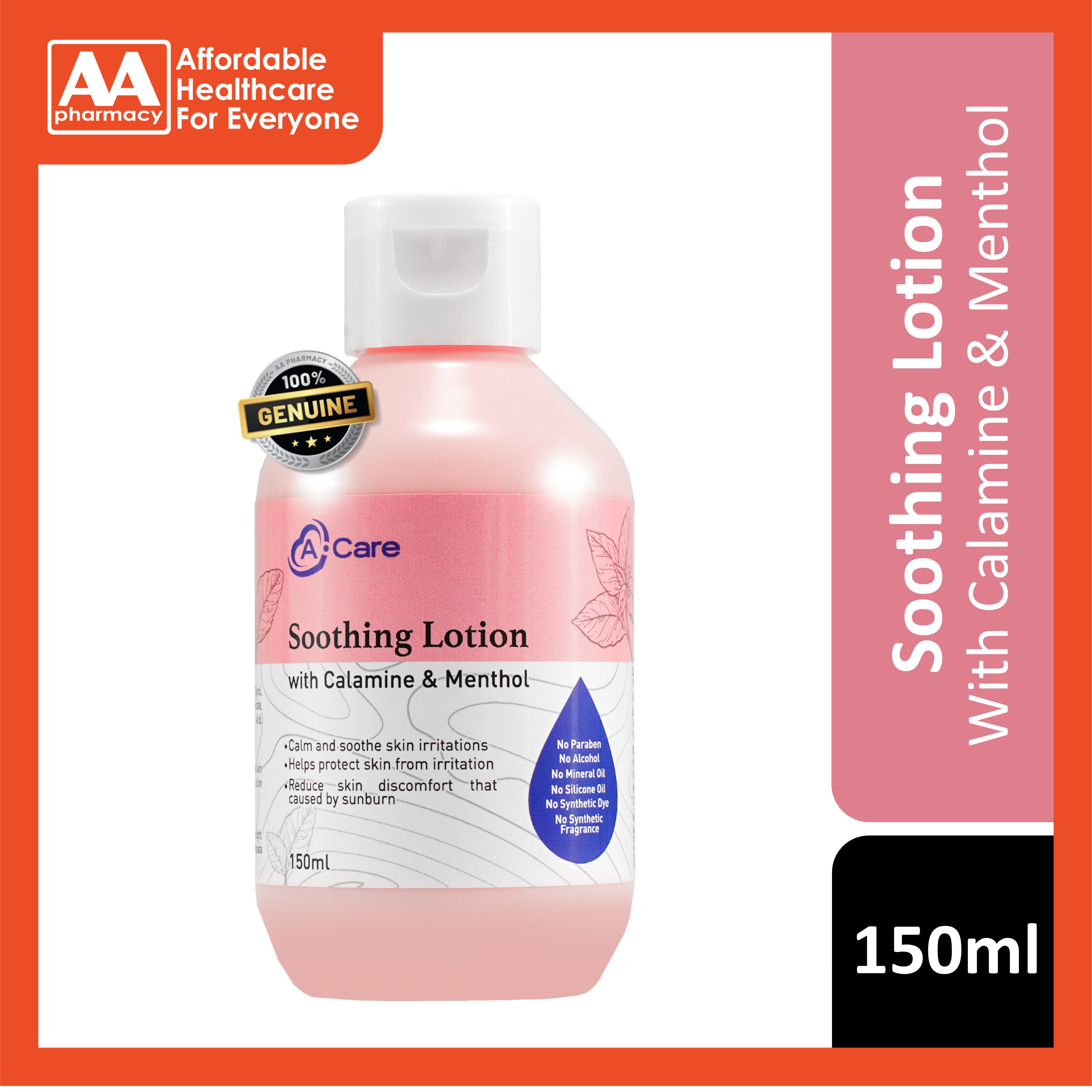 A-Care Soothing Lotion With Calamine & Menthol 150mL AA Pharmacy A-Care Soothing Lotion With Calamine & Menthol 150mL AA Pharmacy