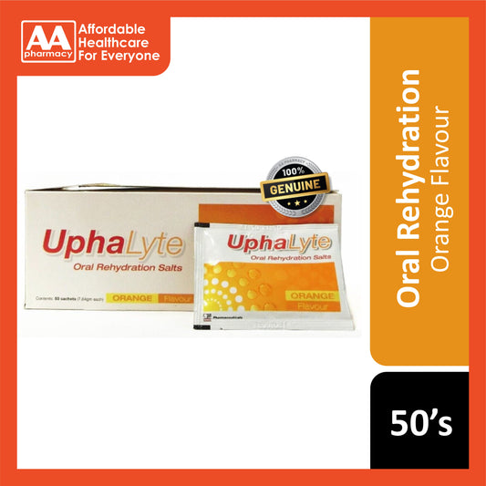 Uphalyte Orange Oral Rehydration Salts Sachet 50's