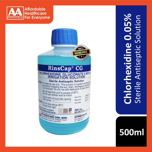 Rinscap CG Chlorhexidine Gluconate 0.05% Irrigation Solution 500ml