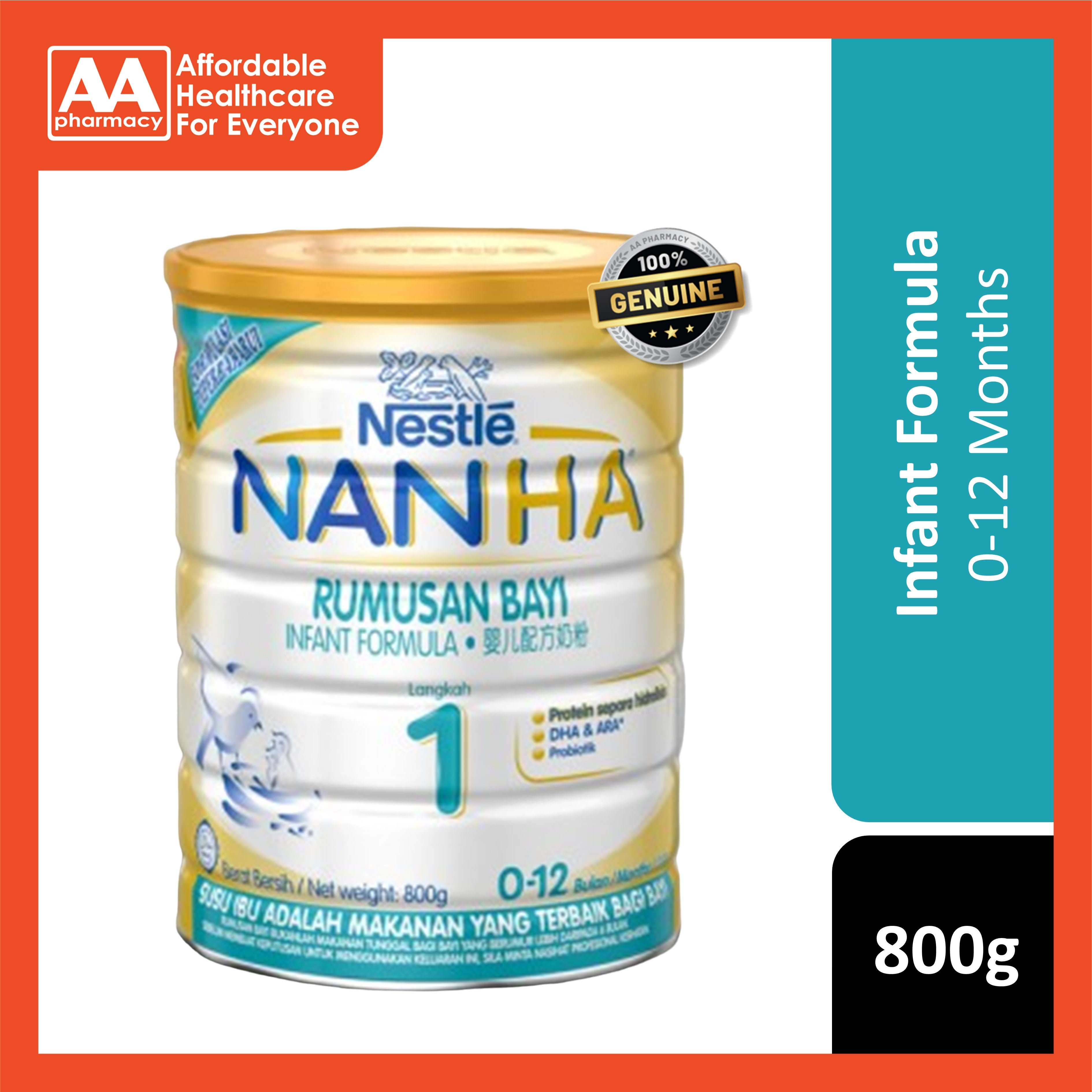 Nestlé NAN HA Infant Formula Step 800g (For Babies 0-12 Months
