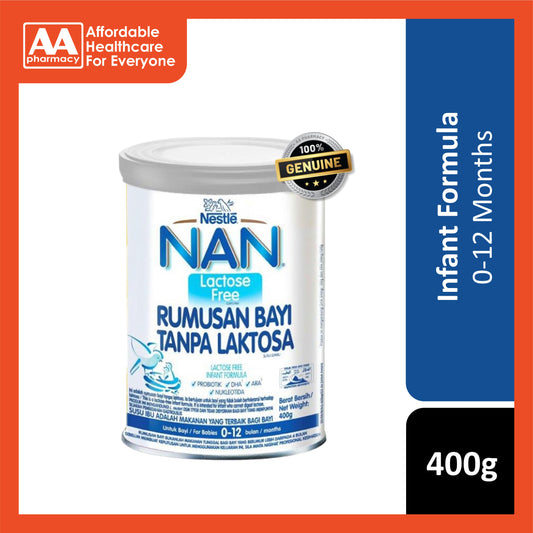 Nestlรฉ NAN Lactose Free Infant Formula 400g (For Babies 0-12 Months)