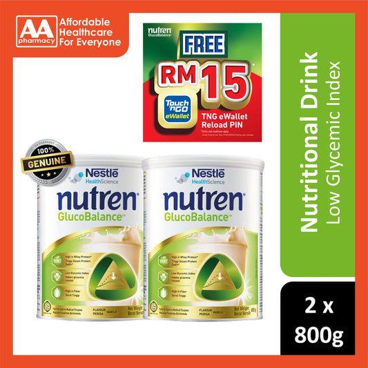 Nestlรฉ Nutren GlucoBalance 2x800g (Promo Pack - Redeem Touch 'nGO RM15)