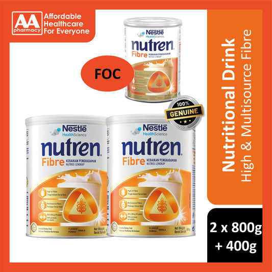 Nestlรฉ Nutren Fibre 2x800g FOC 400g (Promo Pack)