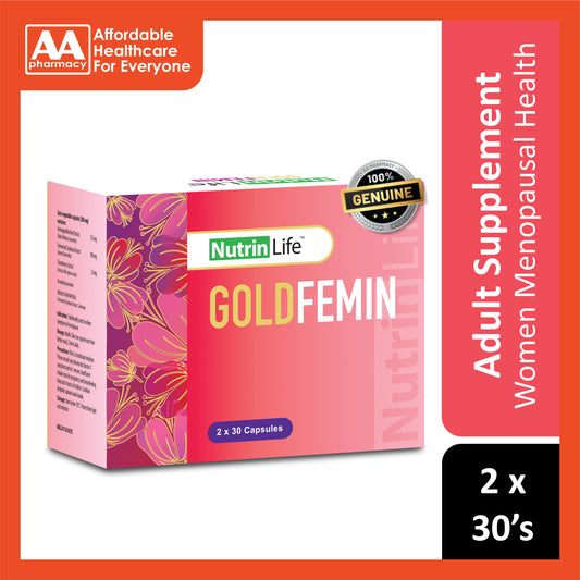 NutrinLife GoldFemin Vegecapsule 2x30's - Women's Menopausal Health