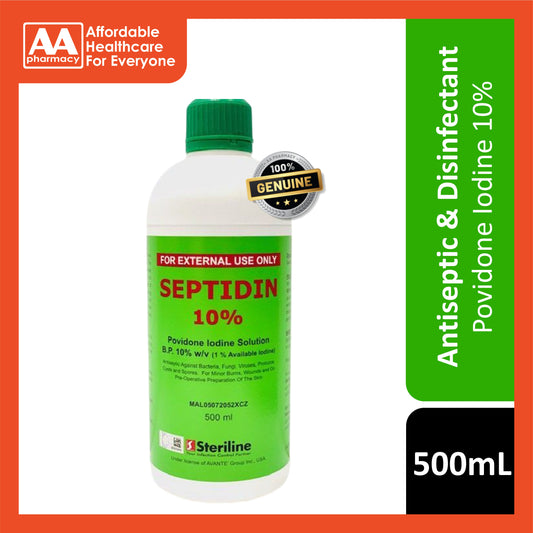 Septidin Povidone Iodine Solution B.P. 10% w/v 500mL