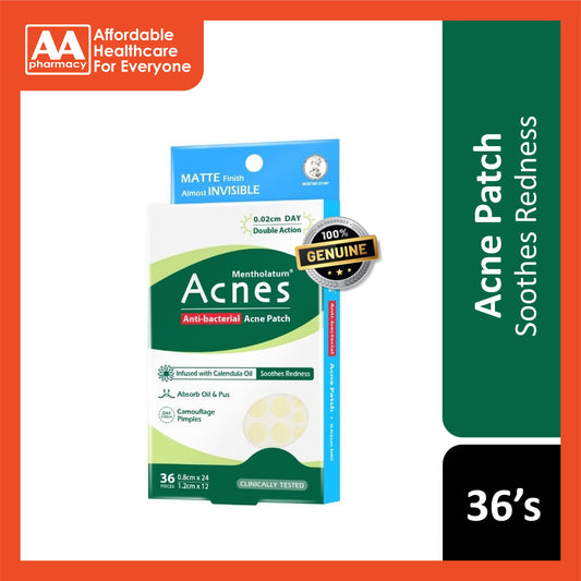 Mentholatum Acnes Anti-Bacterial Acne Patch (0.02cm Day) 36's