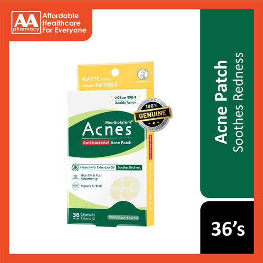 Mentholatum Acnes Anti-Bacterial Acne Patch (0.03cm Night) 36's