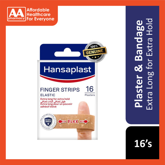 Hansaplast Finger Strips 16's (Elastic, Extra Long for Extra Hold)