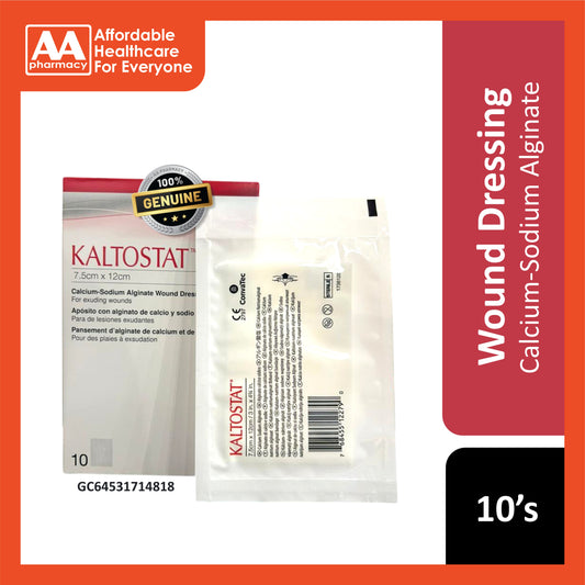 Convatec Kaltostat Calcium-Sodium Alginate Wound Dressing 7.5cm x 12cm (168212) 10's