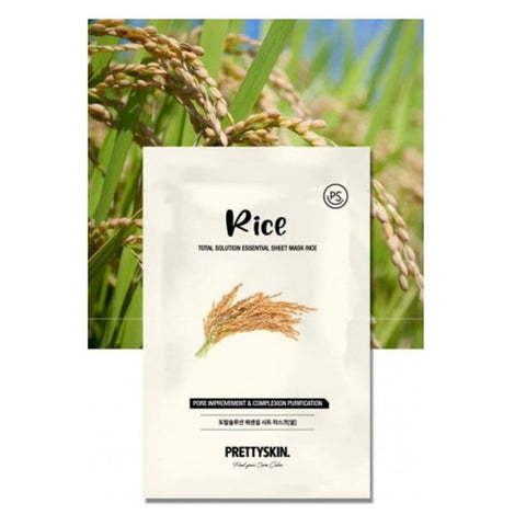 Pretty Skin Total Solution Essential Sheet Mask Rice