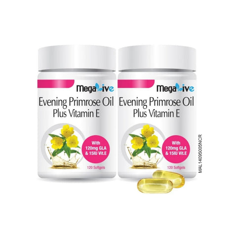 Megalive Evening Primrose Oil Plus Vitamin E 2x120's