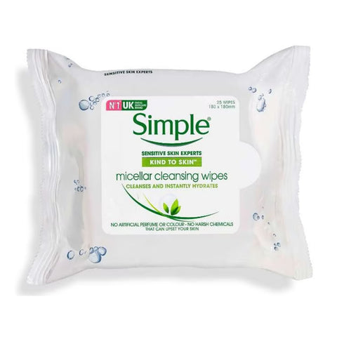 Simple Micellar Cleansing Wipes 25's