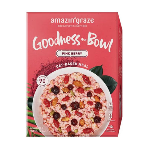 Amazin' Graze Goodness Bowl Pink Berry 6x40g