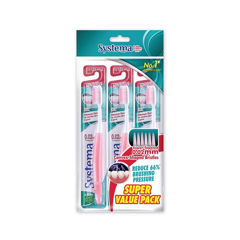Systema Toothbrush Sensitive 3 Pcs (Value Pack)