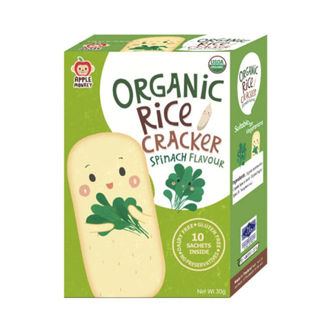 Apple Monkey Rice Cracker-Spinach 30g