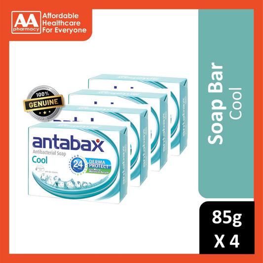 Antabax Antibacterial Bar Soap 4x85g (Cool)