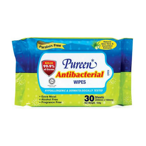 Pureen Antibacterial Wipes 6X30's