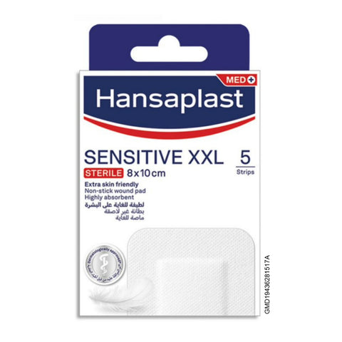 Hansaplast Sensitive XXL 8cm X 10cm 5's