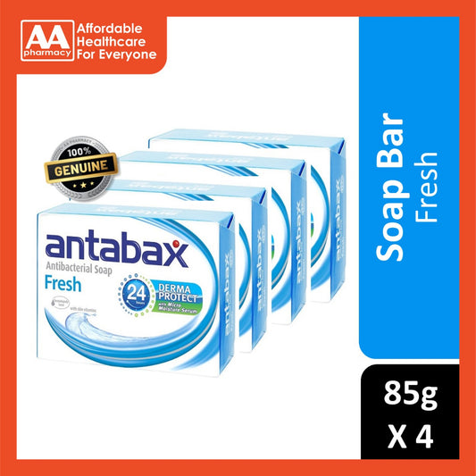Antabax Antibacterial Bar Soap 4x85g (Fresh)