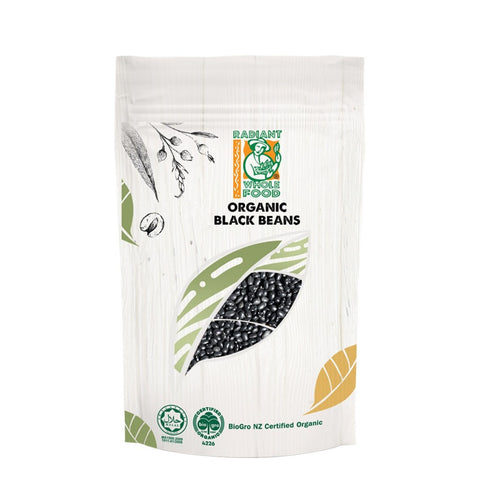 Radiant Organic Black Beans With Green Kernel 500g