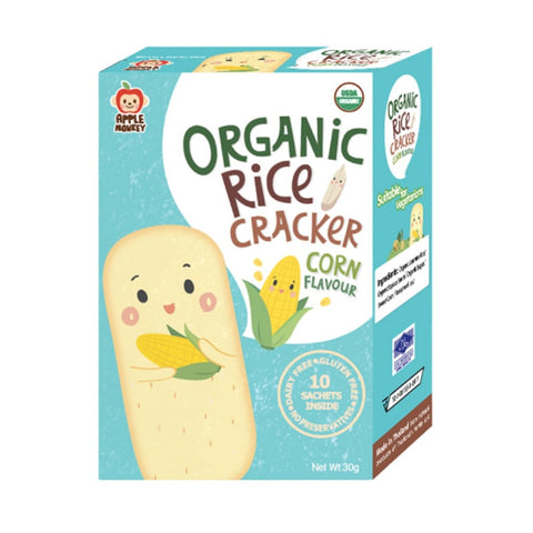 Apple Monkey Rice Cracker-Corn 30g