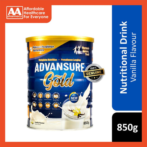 Advansure Gold Vanilla Flavour 850g (Complete Nutrition)