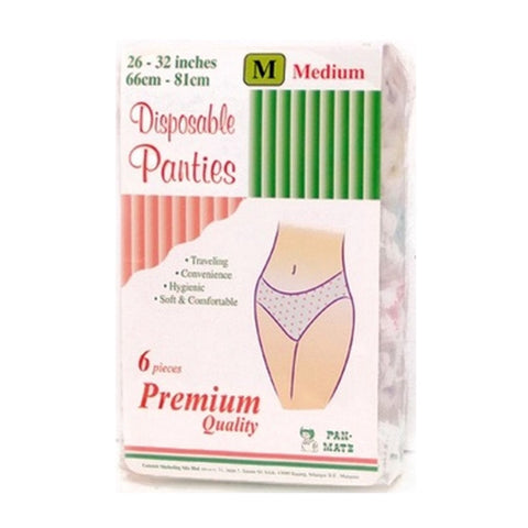 Pan-Mate Premium Disposable Panties (M) 6's